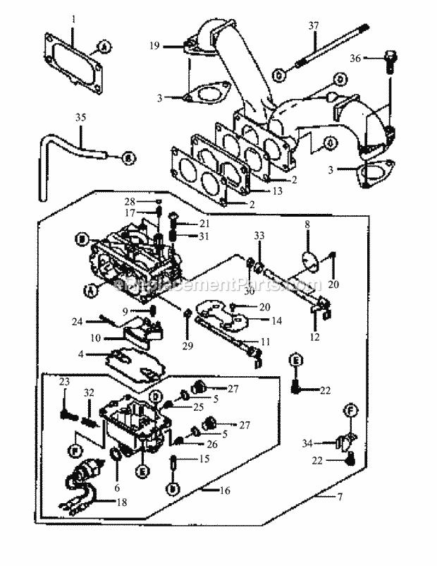 Fh680v-As01 Carburetor Diagram and Parts List for M60-KW 53AB5DBX150 Cub Cadet Sprayer